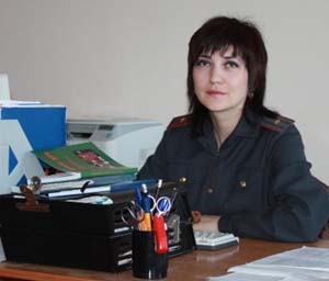 инспектор ПДН МОБ МВД по РСО-Алания майор  милиции Залина Баскаева